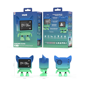 Танцующая колонка-часы MOB "Blue green"